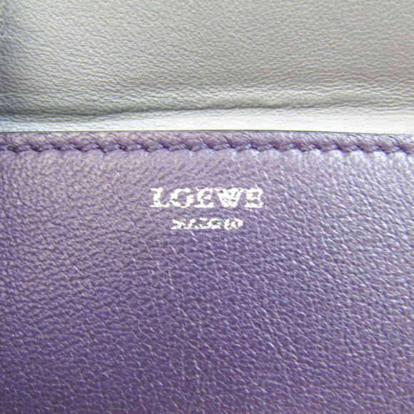 Loewe Triangle Men,Women Leather Coin Purse/coin Case Purple - Picture 6 of 8
